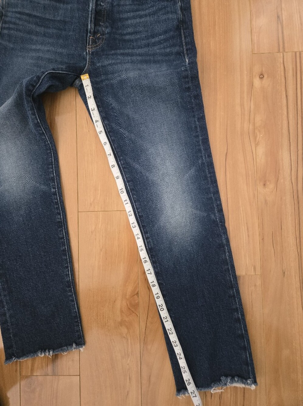 MOTHER Denim "The Scrapper Cuff Ankle Fray" Jeans Size 24 - Picture 10 of 11